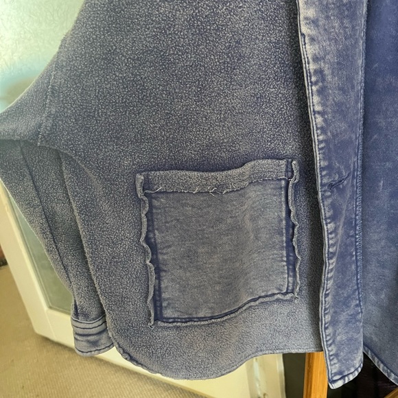 French Terry high-low jacket cardigan - Picture 3 of 5